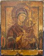 Икона "Богоматерь Тихвинская" c предстоящими (Елена и Матрона)