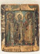 Икона «Три святителя» с двойным ковчегом