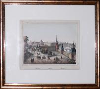 Гравюра "Москва. Вид на Кремль"