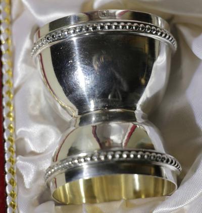 Пашотница в футляре. Франция. Серебро 925°. Начало 1970 - начало 1980-х годов.