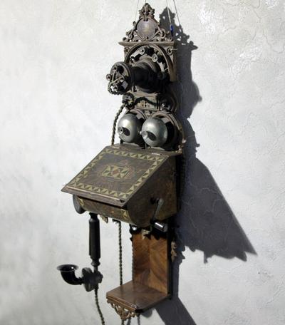 Аппарат телефонный настенный. "ELEKTRISK BUREAU". 1885 год. Редкость.