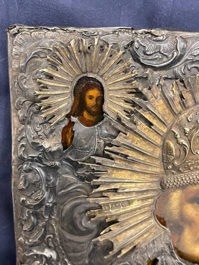 Икона "Св. Николай Чудотворец". Санкт-Петербург, в серебряном окладе. Конец XVIII века