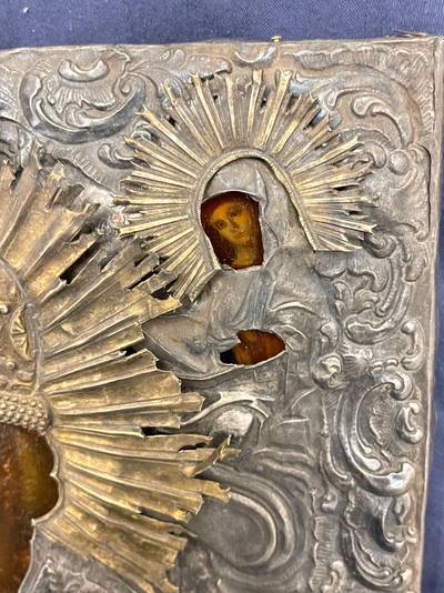 Икона "Св. Николай Чудотворец". Санкт-Петербург, в серебряном окладе. Конец XVIII века