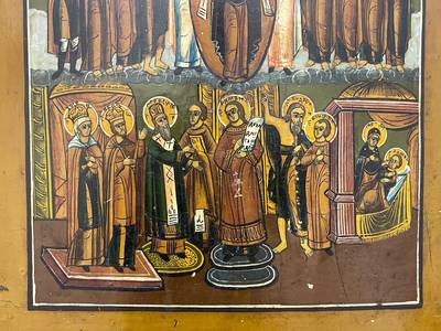 Икона "Покров Пр. Богородицы". Центральная Россия, XIX век