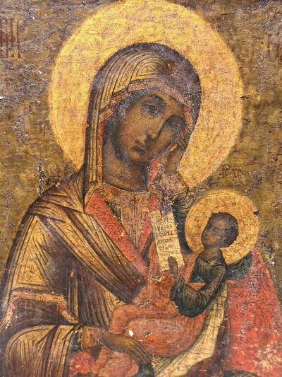 Икона «Богоматерь Утоли моя печали». Москва, первая четверть XVIII века, золочение