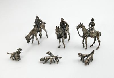 Композиция миниатюрная "Охота". Западная Европа. Конец 19 - начало 20 века. Серебро 925*