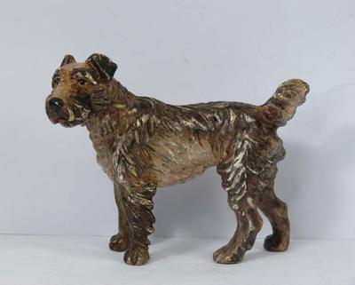Статуэтка "Фокстерьер". "Венская бронза". Клеймо "В" в кувшине" Конец XIX - начало ХХ века.