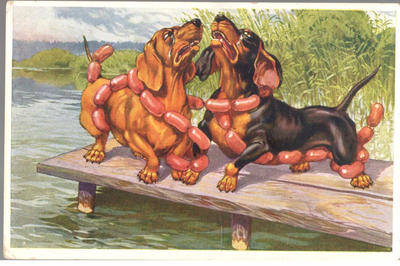 Открытки "Таксы". 1903-1910.