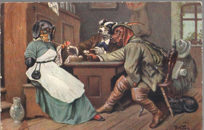 Открытки "Таксы". 1903-1910.