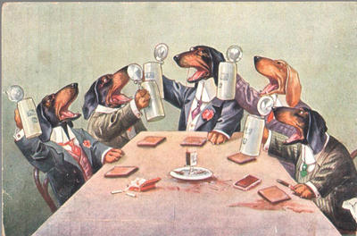 Открытки "Таксы". 1903-1910.