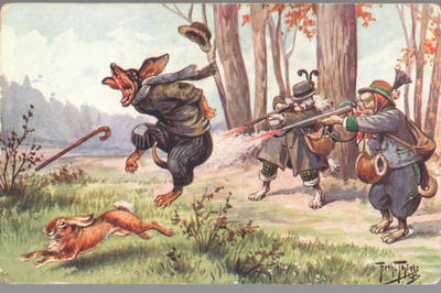 Открытки "Таксы". 1903-1910.