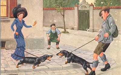 Открытки "Таксы". 1903-1910.