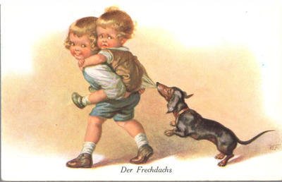 Открытки "Таксы". 1903-1910.