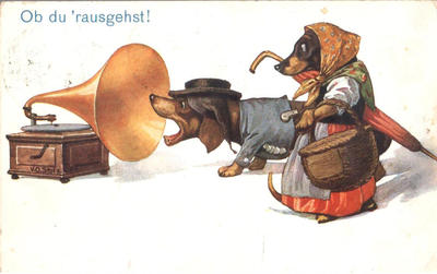 Открытки "Таксы". 1903-1910.