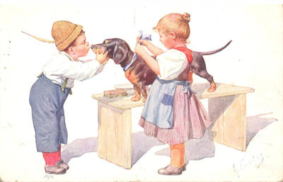 Открытки "Таксы". 1903-1910.