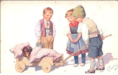 Открытки "Таксы". 1903-1910.