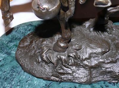 Скульптура "Охота". Франция. Подпись "G.I. GRATCHEFF". ХХ век.