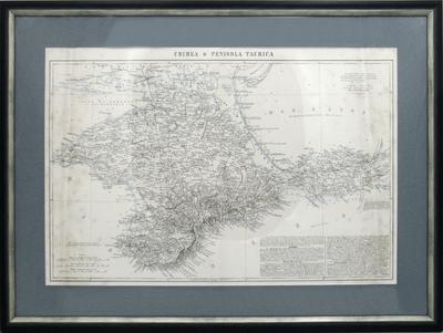 Карта "Крым или Таврический полуостров". 1855 год