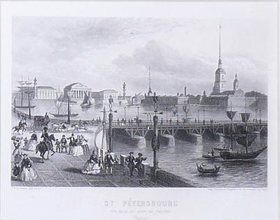 С.Петербург. Вид Троицкого моста.