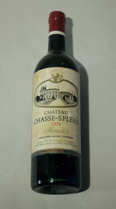 Вино 1976 "Chatau CHANSSE - SPLEEN" Moulis. Год урожая 1976 считается удачным для Bordeaux, Medok (84R - таблица миллезимов Роберта Паркера)