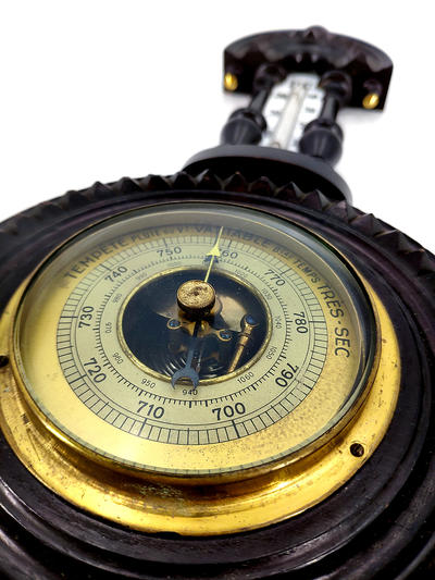 Домашняя метеостанция. Германия. Конец XIX - начало ХХ века. Состоит из барометра и термометра