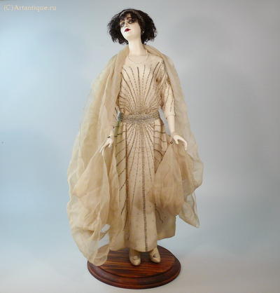 Кукла портретная "Вера Холодная". Уникальная авторская работа А.Кукиновой. Конец ХХ века.