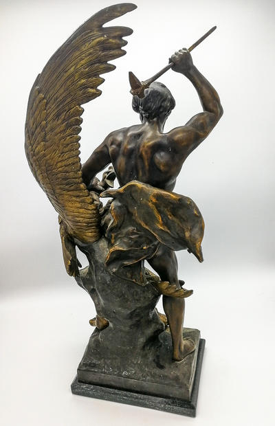 Скульптура "Доисторическая битва". Франция, конец XIX века, Эмиль Пиколь