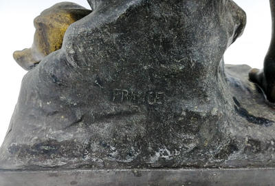 Скульптура "Доисторическая битва". Франция, конец XIX века, Эмиль Пиколь