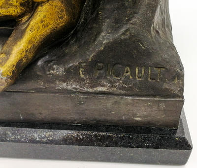 Скульптура "Доисторическая битва". Франция, конец XIX века, Эмиль Пиколь