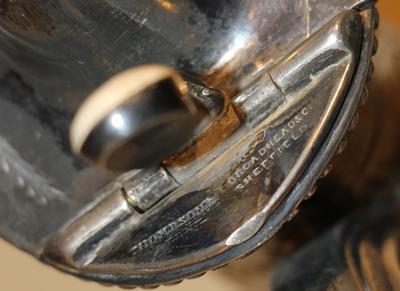 Графины парные. Шеффилдское серебро, клейма