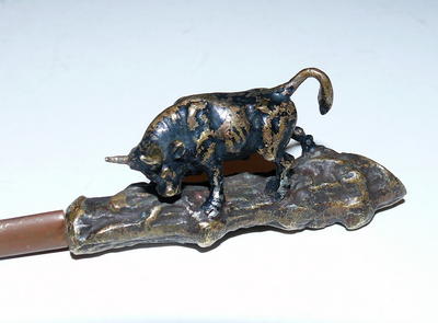 Нож для бумаг "Бык". "Венская бронза". Конец XIX - начало ХХ века.