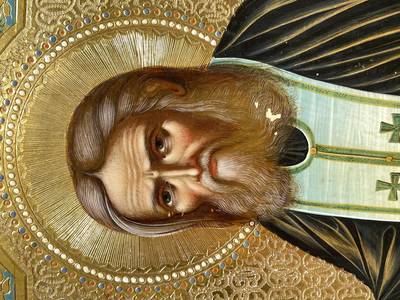 Икона &quot;Преподобный Серафим Соровский&quot;. Мстера / Холуй, конец XIX - начало XX