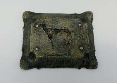 Пепельница с изображением охотничьей собаки. Западная Европа. Начало XX века.