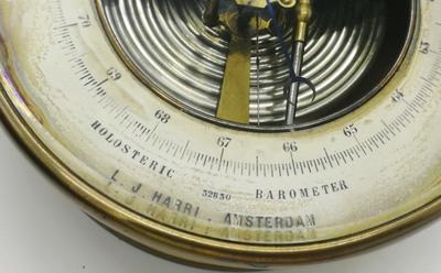 Настольный анероидный барометр "PHBN". Нидерланды, Амстердам. Первая треть XX века.