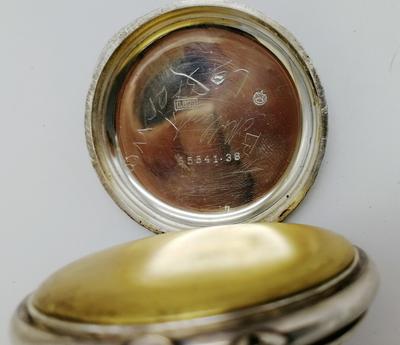 Часы карманные с цепочкой и подчасником. Часы с цепочкой карманные двухкрышечные в серебряном корпусе. Швейцария начало 20 века. Подчасник кон.19 - нач. 20 века