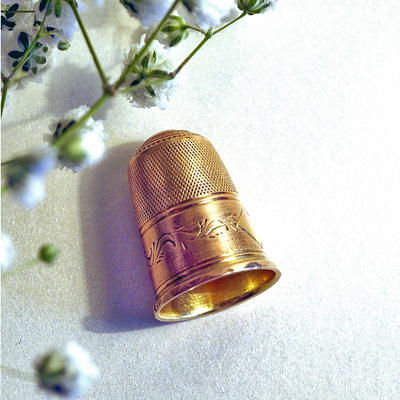 Наперсток золотой. Россия. Золото 56*.