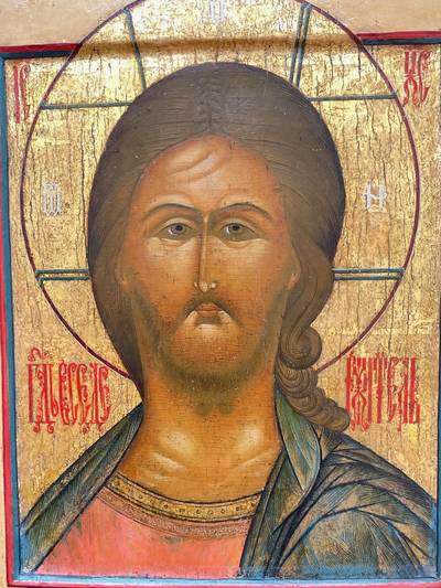 Икона &quot;Спас Оплечный&quot;. Палех, XIX век