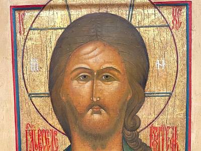 Икона &quot;Спас Оплечный&quot;. Палех, XIX век