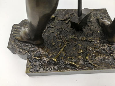 Скульптура "Мир и Работа". Автор Emile Louis Picault, Франция, бронза, конец XIX века