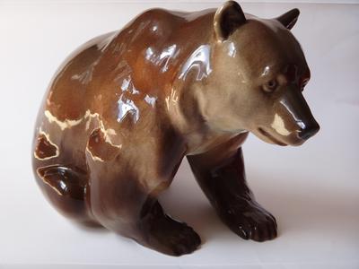 Статуэтка "Медведь". Марка "ЛФЗ Made in Russia". Конец ХХ века.