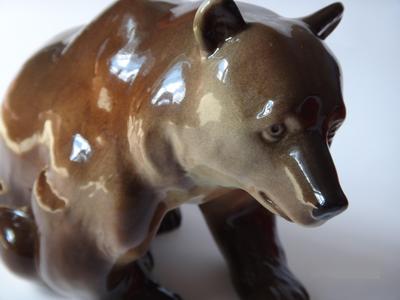 Статуэтка "Медведь". Марка "ЛФЗ Made in Russia". Конец ХХ века.