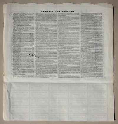 Акция &quot;Societe Metallurgique de l&#039;Oural-Volga&quot;. [&quot;Металлургическое общество Урал-Волга&quot;]. 1899 год.