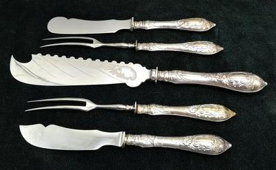 Набор для десерта. Германия, вторая половина XIX века, серебро 800 пробы