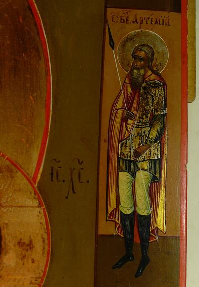 Икона "Богоматерь Казанская" с предстоящими святыми. Вторая половина XIX века.