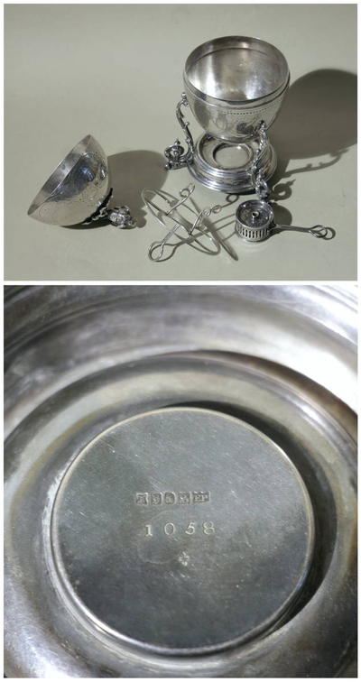 Пашотница с подогревом. Англия. XIX век.