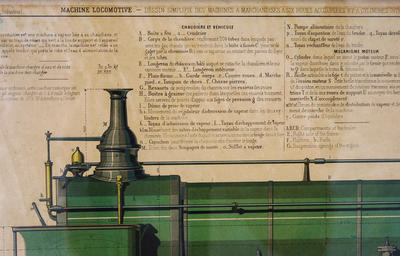 Литография "Локомотив". Париж, 1865 г.