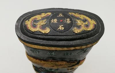 Коллекционный брусок китайской туши "Танцующий феникс, парящий дракон". Китай, провинция Цзянсу. Конец XIX - начало XX века.