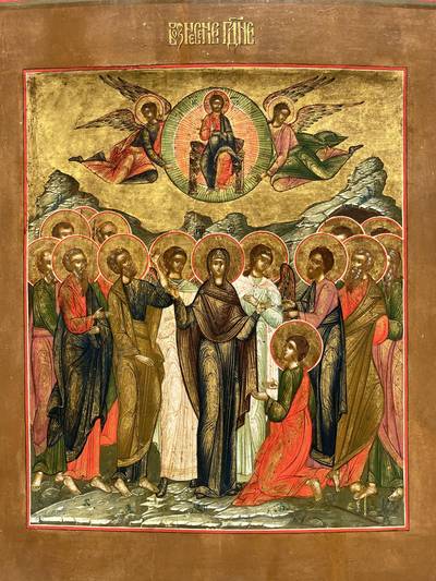 Икона "Вознесение Господне". Палех, XIX век