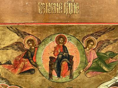 Икона "Вознесение Господне". Палех, XIX век