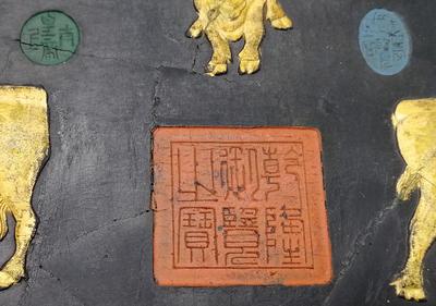 Коллекционный брусок китайской туши &quot;Пять быков&quot;. Китай. Конец XVIII - начало XIX века.